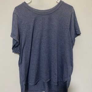 Athleta Heathered Blue Short Sleeve Tee